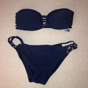 Aerie navy blue bikini,size small